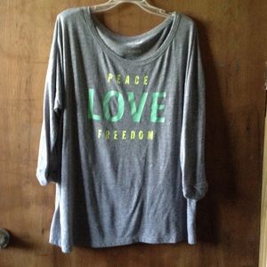 Long Sleave Grey Top size xxlarge