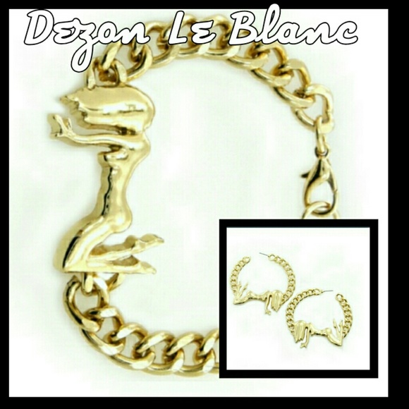 Mud flap Girl Bracelet Earrings  Set 1 day sale