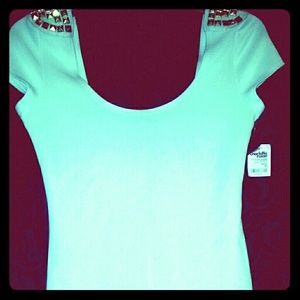 White with gold studs