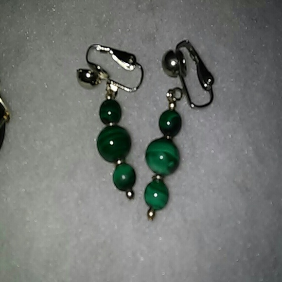 Malachite earrings