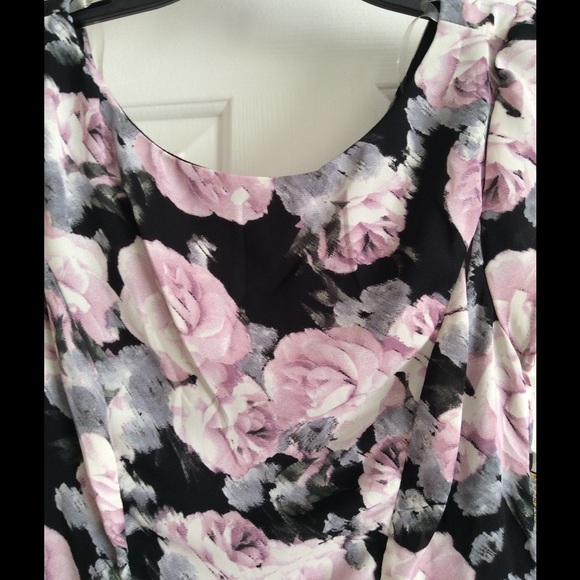 NWT! Black/purple floral dress! 💜 - Picture 3 of 4