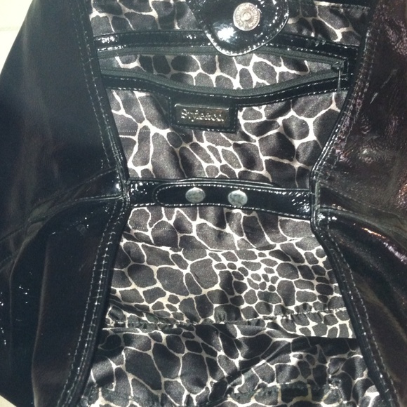 Black patent bag