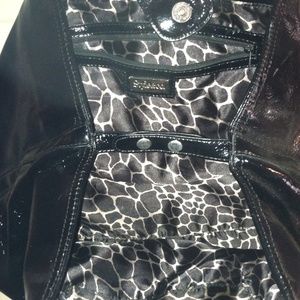 Black patent bag