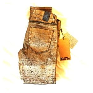 One Teaspoon Iggys in Coated Gold (Size 27)