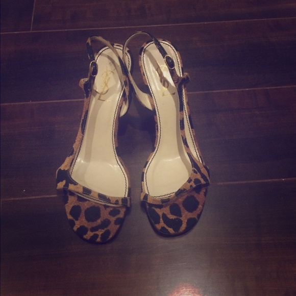 YSL Cheetah Print Sandals (new. no box).