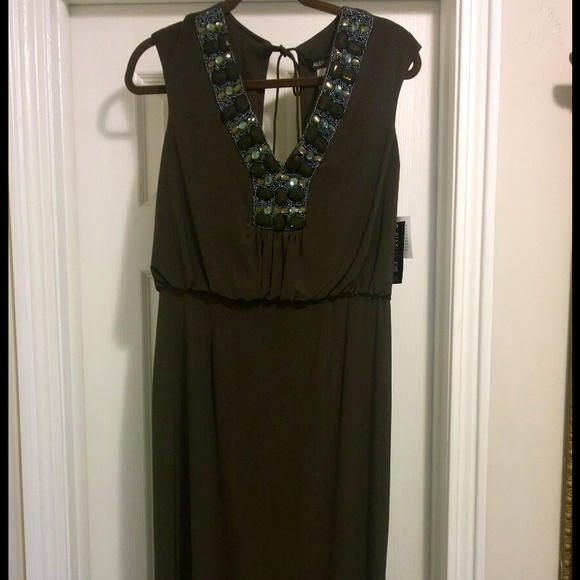 Alex & Eve Gorgeous Brown Evening Dress Sz 8