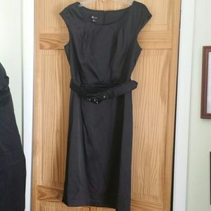 Black Statin Dress with belt