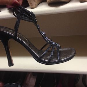 Black dressy strappy sandals