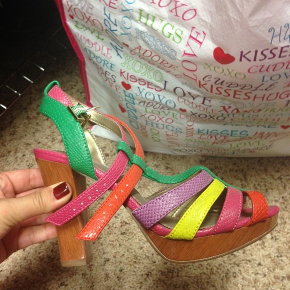 Colorful strappy sandals