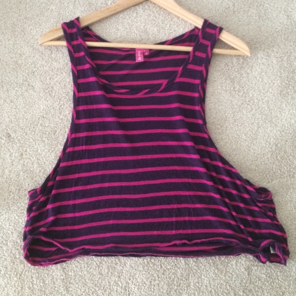 LF striped crop top