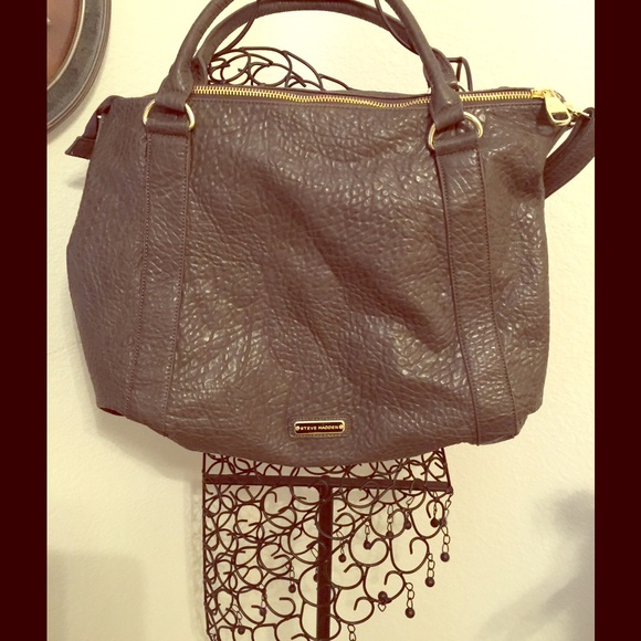 Gray large handbag or tote by Steve Madden