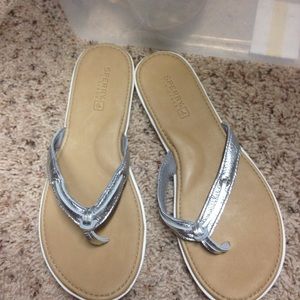 Sperry sandals in silver