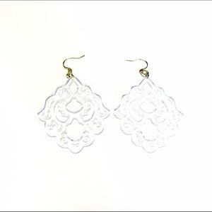 Zenzii lucite clear earrings