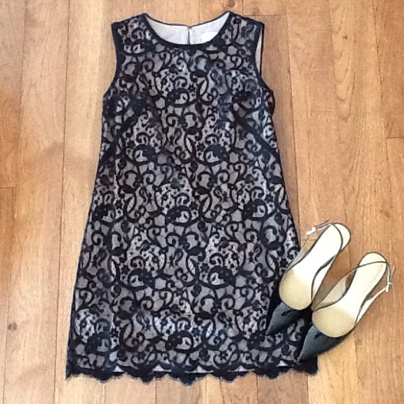LOFT Dresses & Skirts - Exquisite Black Lace Dress LIKE NEW