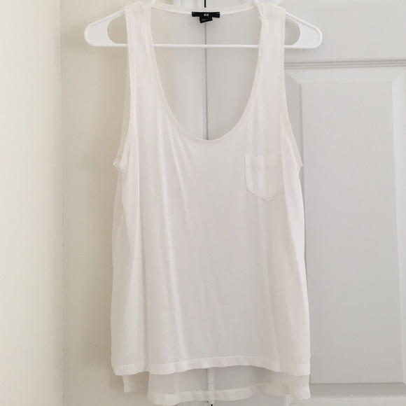 H&M Tops - H&M Long White Tank