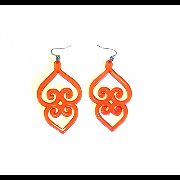 Zenzii lucite orange earrings