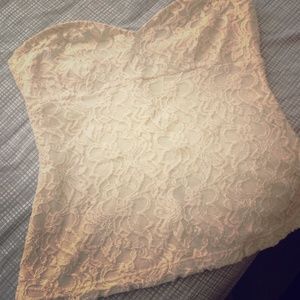 White lace bustier