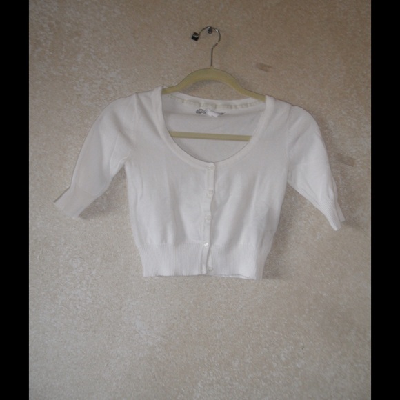 White cardigan