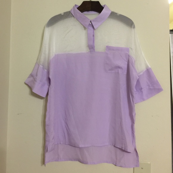 Mesh contrast shirt