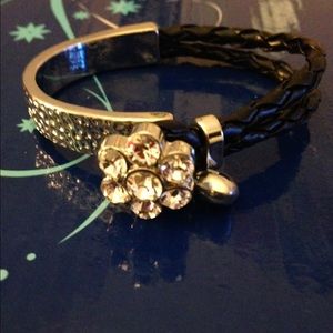 Silver And Black Bracelet