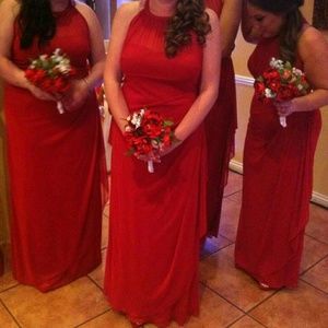 Long Mesh Dress with Illusion Neckline