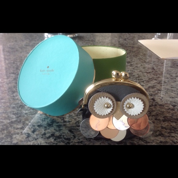NEW Kate Spade Bon Mot Owl Coin Purse