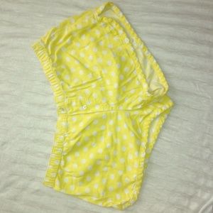 Yellow Polka Dot Shorts!