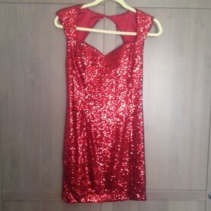 Sequin red dress