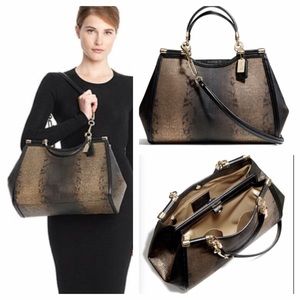 ✨Coach✨ Madison Caroline Satchel Metallic Lizard