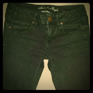 Black American Eagle Skinny Jeans Size 4 (jegging)