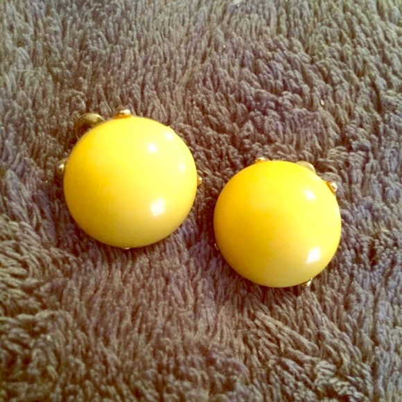 Large yellow bubble earrings