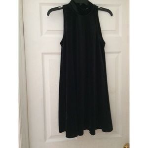 Black velvet dress