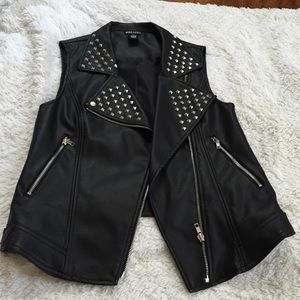 Black studded vest