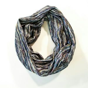 Blue infinity scarf eco-friendly multicolor