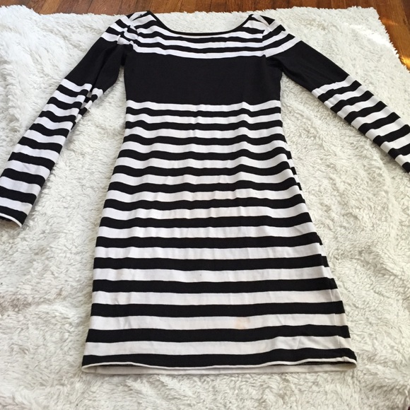 Guess black and white striped dress!
