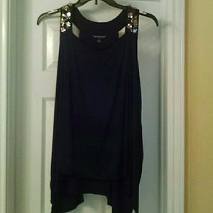 Black & Pink Sequined Top