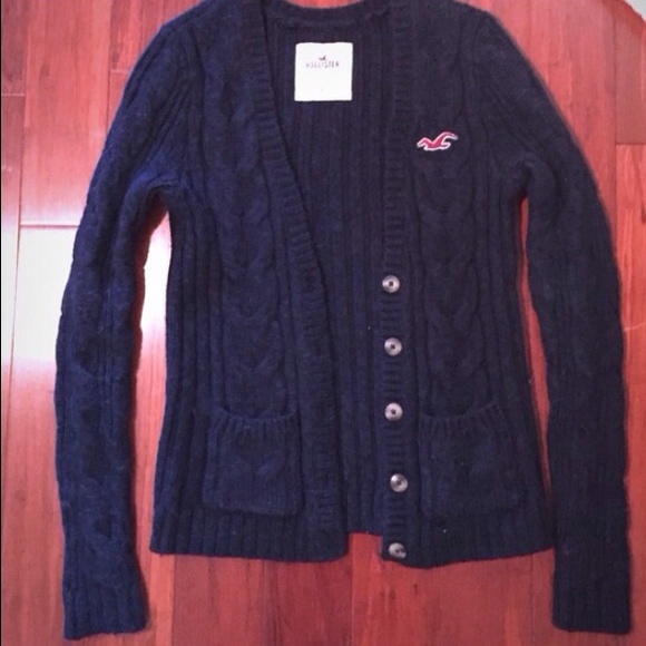Navy Hollister knit cardigan