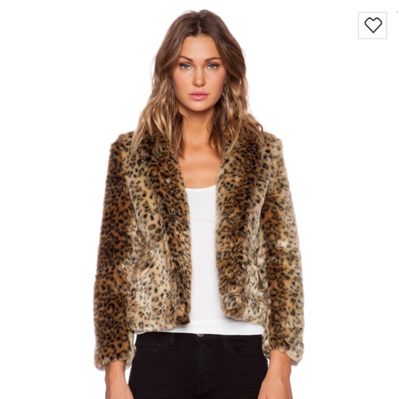 Obey faux leopard fur jacket