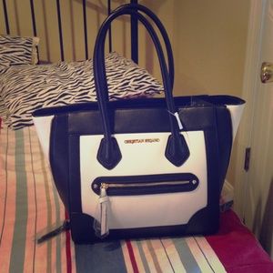 Black and white purse