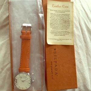 New in box leather silpada watch