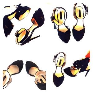 Zara Ankle Strap Peep Toe Heels