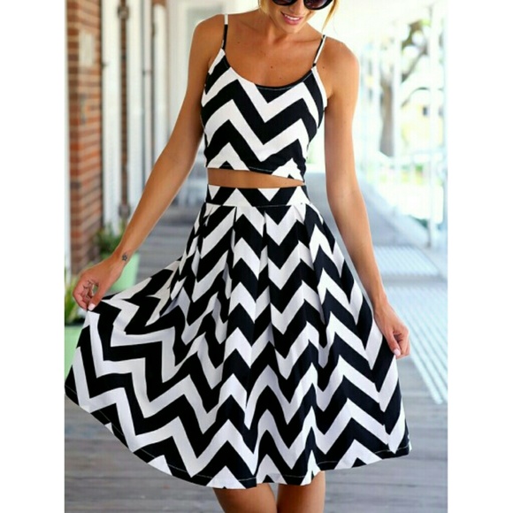 Chevron 2 piece dress