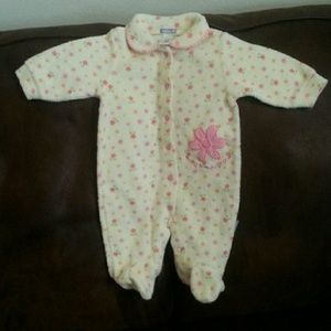 One Piece Footed Girls Pajamas