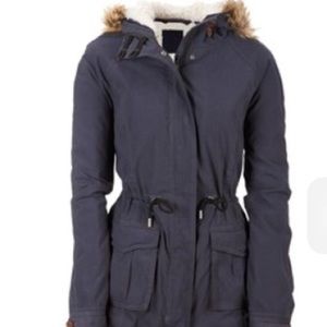 Aeropostale Faux Shearling Parka Navy