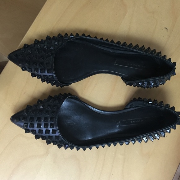 Zara black studded flats size 36