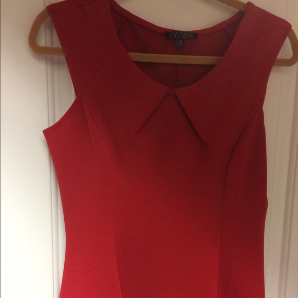 Peplum shirt sleeveless red