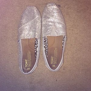Silver Sparkly Toms
