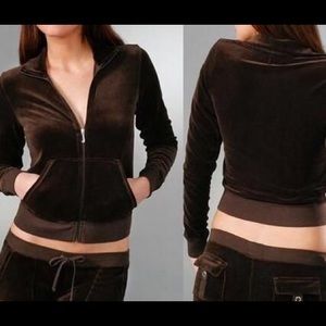 Juicy Couture Brown Velour Tracksuit Top - P