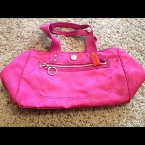 SOLD Bright pink Coach purse