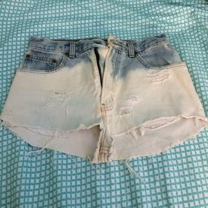 DIY Dip Dye High Waisted Shorts